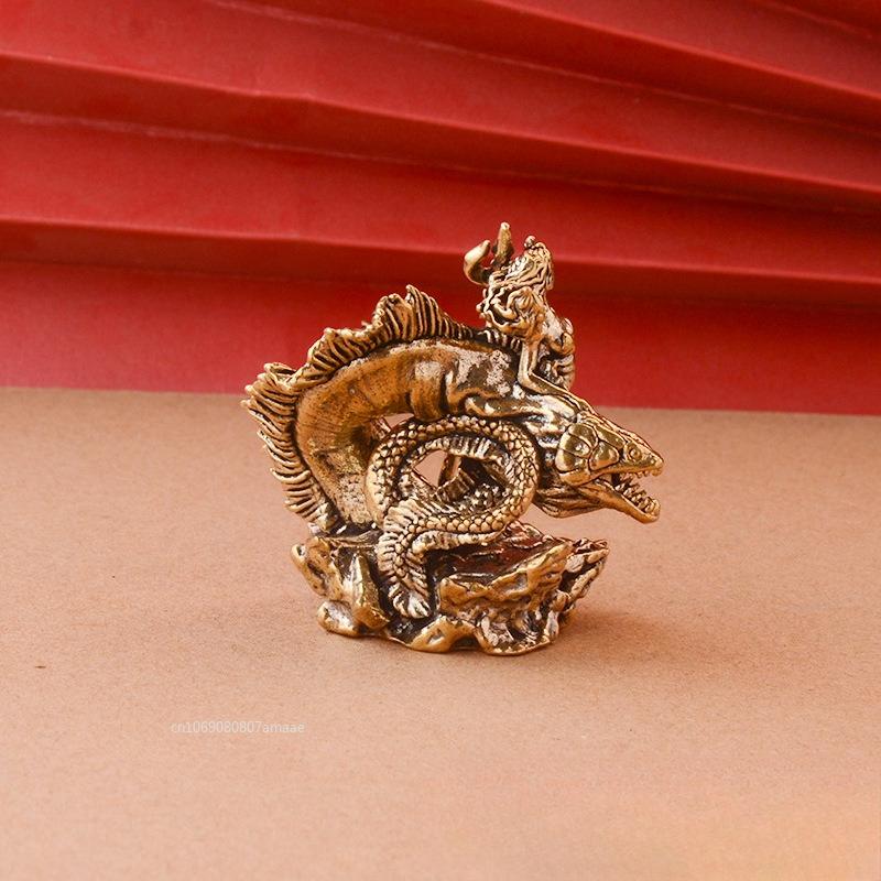 Retro Mässing Drottning Medusa Ornament Figurer Forntida Grekisk Orm Kvinnors Hantverk Hem och Kontor Skrivbordsdekorationer