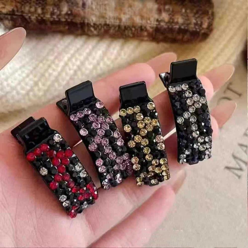 Blingbling Colorful Rhinestones Hairpin Shiny Bangs Clip Sweet Zircon Hairpin  Daily