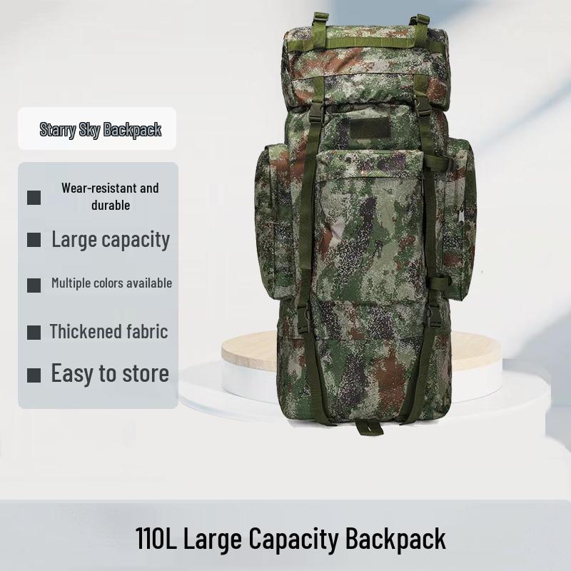 

Jinye 110L Camouflage Backpack with U-shaped Steel Frame