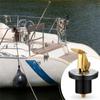 A51K-Rubber Snap Lock Drain Plug Brass For Baitwell Livewell Yacht Kayak Marine For Baitwell Drain Plug