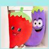Colorful Cartoon Vegetable Plush Toy Set Featuring Cute Watermelon Broccoli And Pepper Designs For Kids Room Decor And Cuddly Comfort