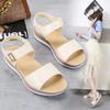 35-45 extra large size women's shoes summer new versatile flat-soled sandals soft-soled student Velcro women