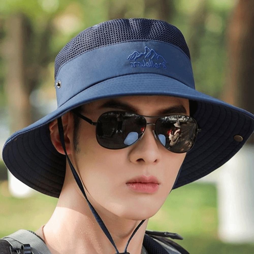 For Men Outdoor Cycling Cap Polyester Bucket Hat With Neck Flap Women Sun Hat Summer UV Protection
