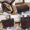 Bolsa Tote de Couro Bovino Fosco Camurçado 2025: Bolsa Transversal Feminina de Grande Capacidade para Outono/Inverno