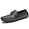 Crocodile Pattern Leather Men Loafers Casual Slip On Flats Ultra-Light Moccasins Leisure Walk Man Driving Shoe Business Footwear