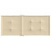 Garden Chair Cushions for High Back Chairs 6 Pcs Beige 120 X 50 X 3 Cm Fabric