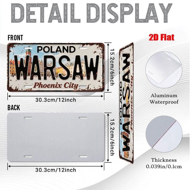 Urban City Theme Metal Tin Sign for Bar Garage Interior