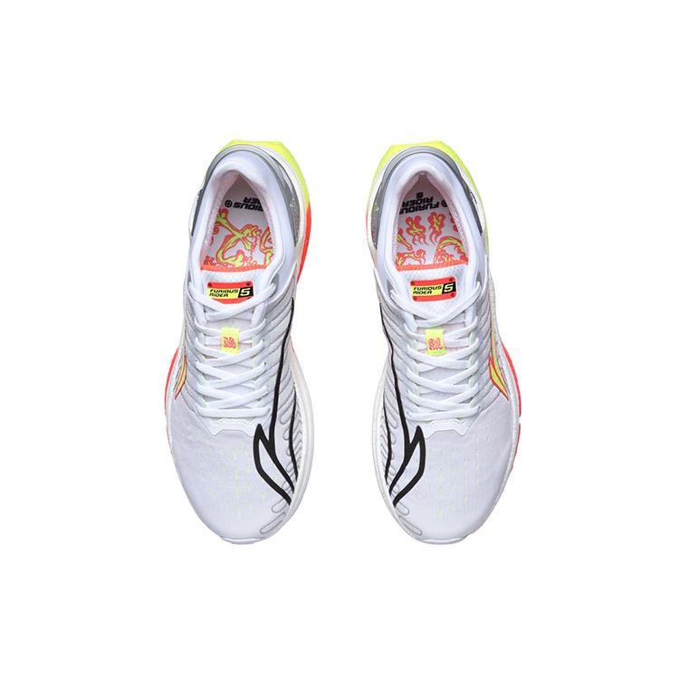 New LINING Furious Rider 5.0 Casual Shoes Unisex Low Top White/Yellow/Orange ARZR001-3