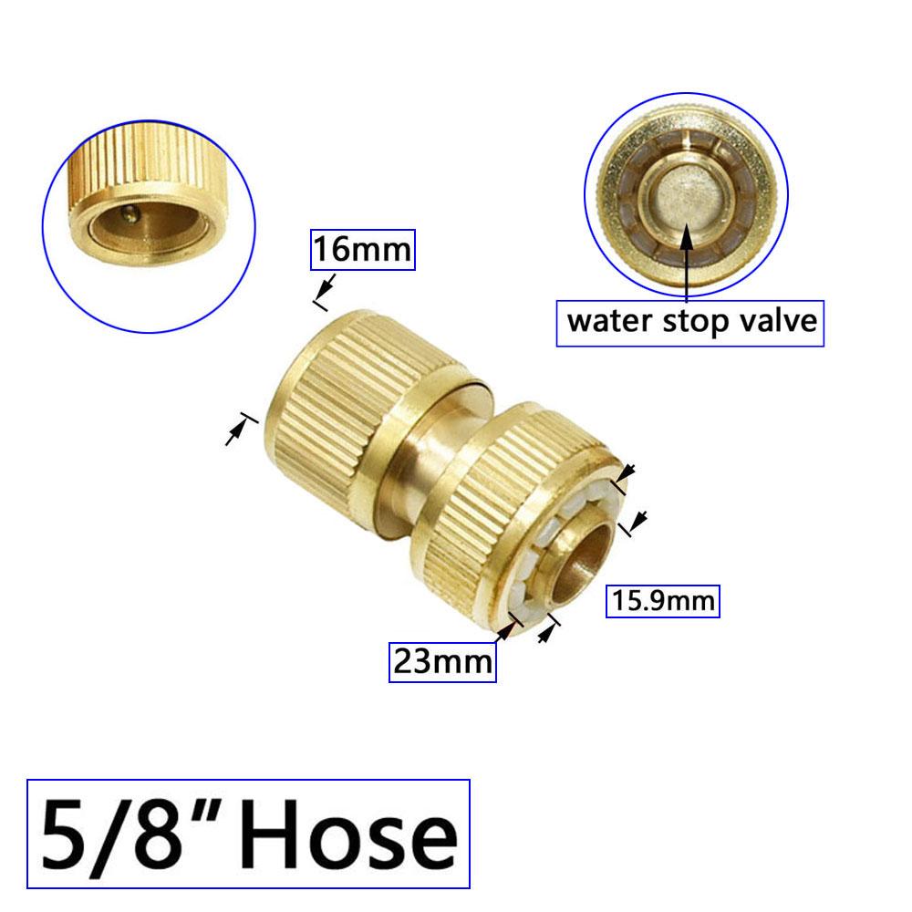 1/2'' 3/4'' 1'' Brass Hose Quick Connecter 16mm 20mm Copper Tap Coupling Adapter Garden Tubing Repair Watering Gun Fittings