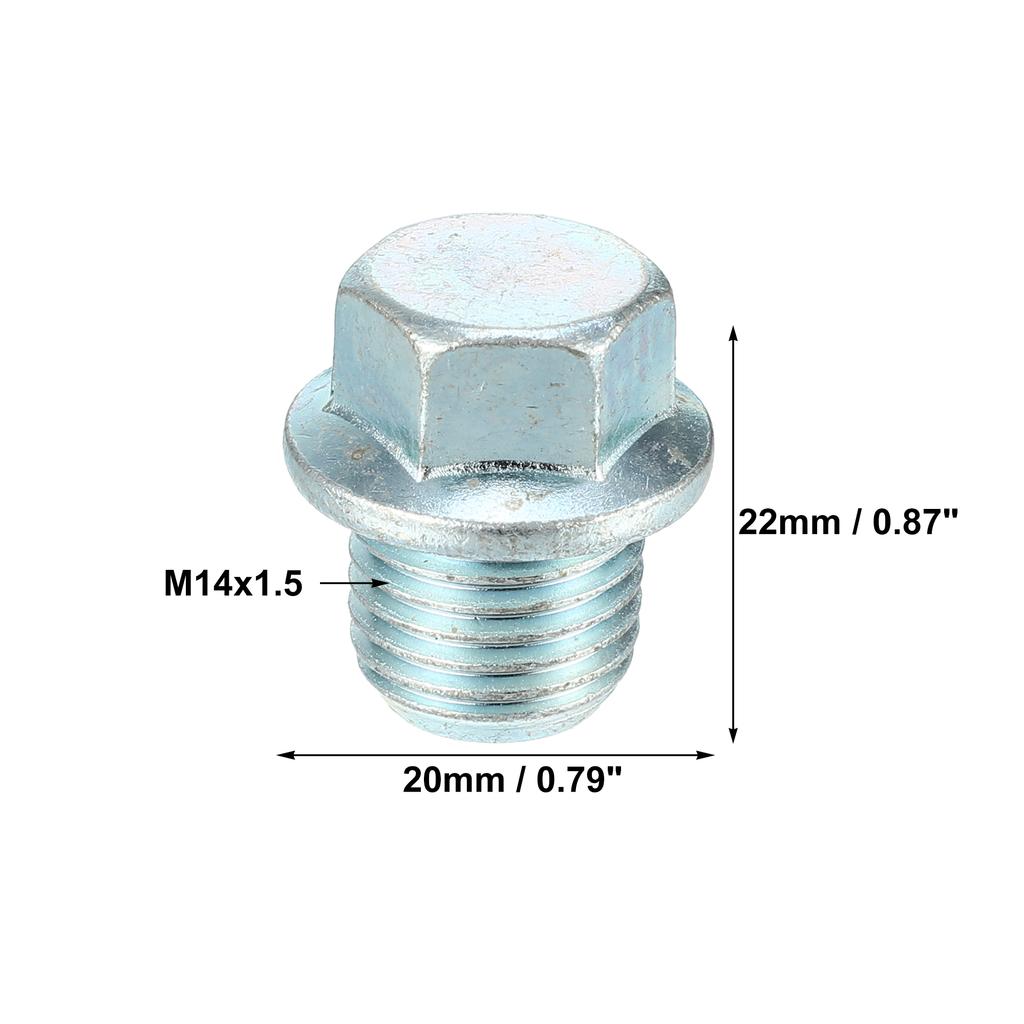 UXCELL 1 Set M14x1.5 Car Oil Drain Plug with Washer Auto Oil Drain Screw Bolts MD050316 for Mitsubishi Lancer 2003-2016