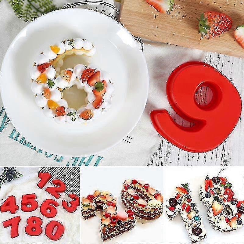 Set Of 9 Number Cake Moulds For Baking 10 Inch Silicone Cake Moulds Numbers Large Set For Birthday And Wedding Anniversary Day 2025