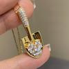"""Gouden Schep" Dagelijkse Gouden Punt Diamanten Schep Ketting Dames Retro Vintage Geavanceerd Gevoel Veelzijdige Sleutelbeenketting"""