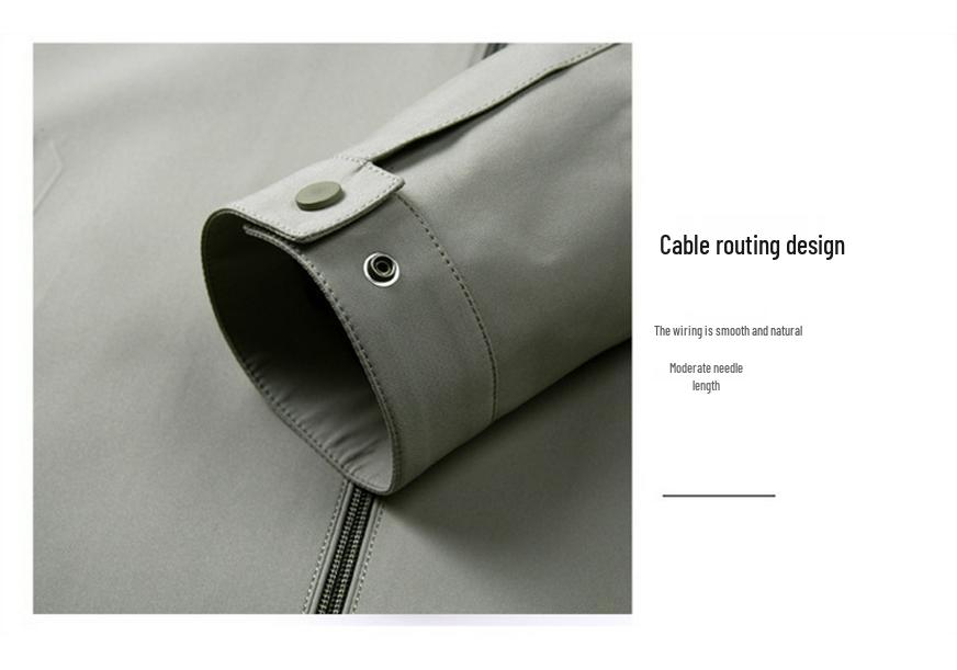 2026 Spring Men's Plus Size Business Jacket - Solid Color, High-End Stand-up Collar Outerwear