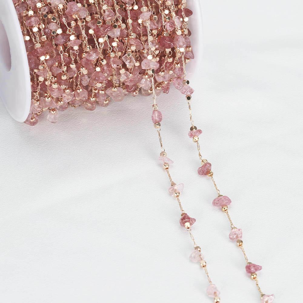 1meter Bohemian Crystal Irregular Stone Beads Beaded Chain for Handmade Bracelet Necklace Jewelry Making DIY Curtain Decoration