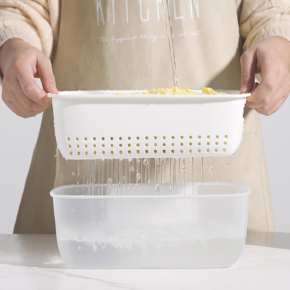 Kitchen Hanging Dish Drying Basket With Double Layer Design For Modern Home Use