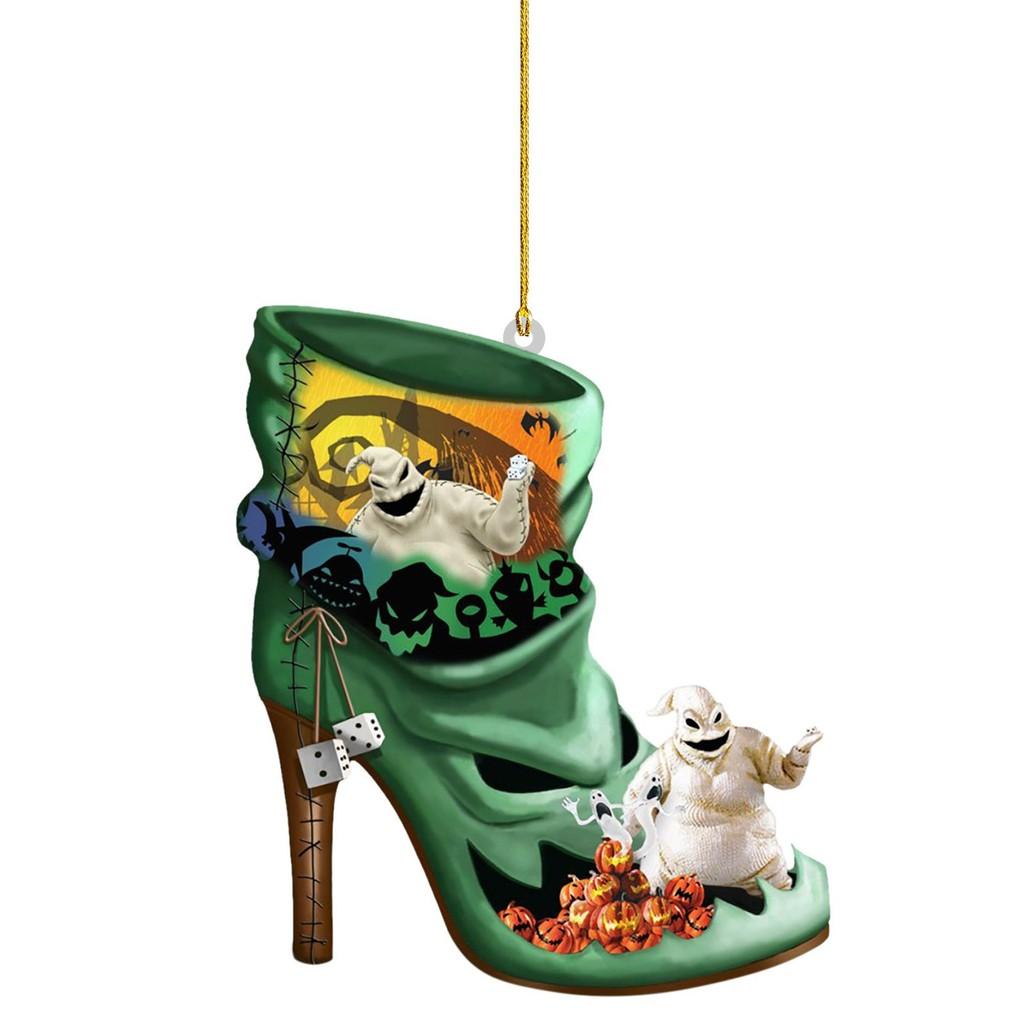 Tim Burton Nightmare Before Christmas Acrylic Hanging Ornament Jack Skellington Doctor And Mayor Figurine Car Decoration