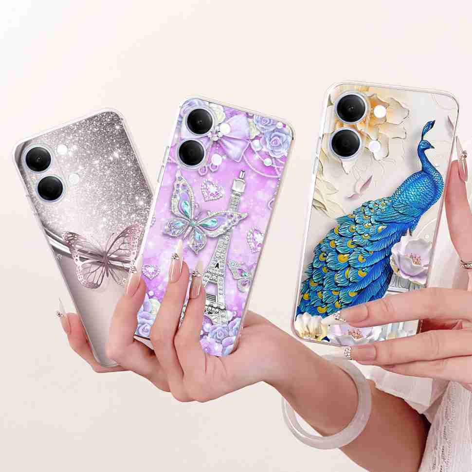 For vivo Y05 4G 6.74" Case Simple Cute Cartoon Cat Rabbit Silicone TPU Back Cover For Vivo y05 VIVO Y 05 4G Phone Cases Bumper