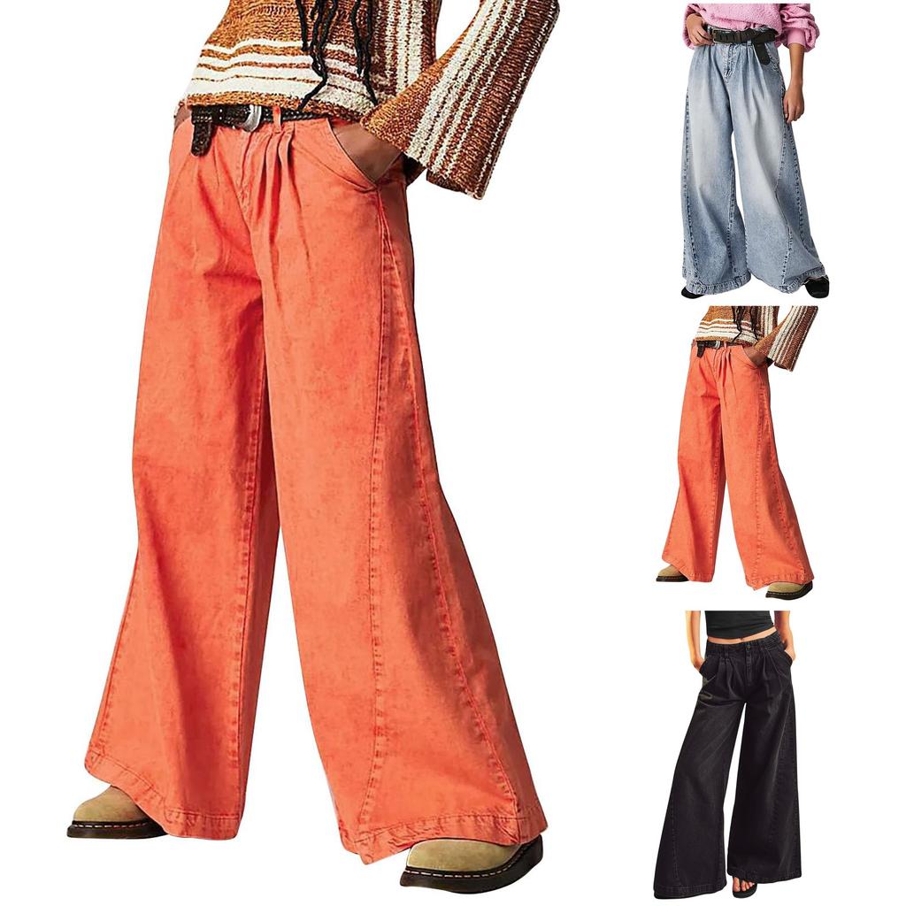 Women's Casual Wash Street American Wide Leg Casual Jeans Casual Pants Pants
