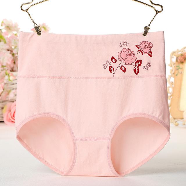 

High Waist Cotton Shaping Underwear - Postpartum Abdomen Control & Hip Lifting Triangle Panties for Women Large розовый