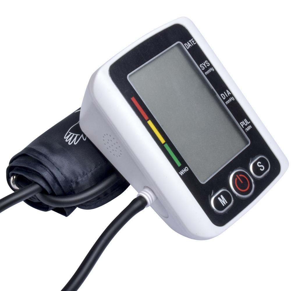 Accurate Home Hospital Use Upper Arm Blood Pressure Monitor Multi-Voice Electric Sphygmomanometer with Plastic Cuff Instrument Plastic