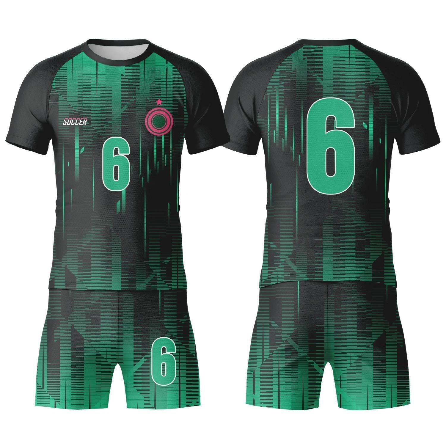 

Summer Men s Football Training Game Printed Jersey Set Fashionable Versatile Breathable Trend 6XL