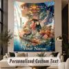 Custom Text Printed Tapestry Spirited Away Pattern Large Wall Hanging Indoor Room Decor