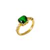 Emerald Zircon Adjustable Ring for Girls: Luxurious, Exquisite, Sparkling Finger Jewelry.