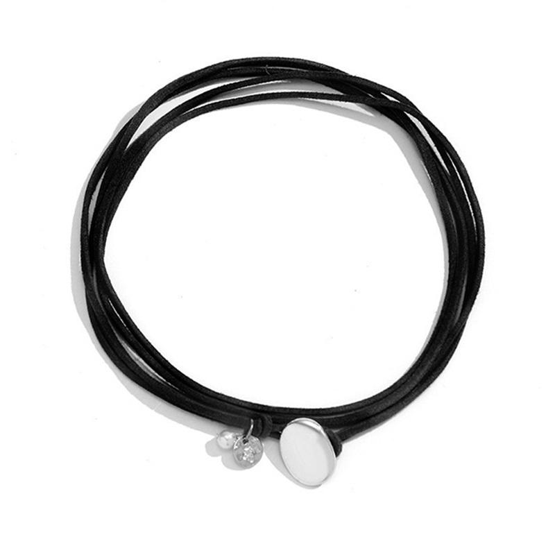 European And American Ladies Necklace Double-layer Winding Necklace Simple Clavicle Chain High-end Sense Suitable For Parties And Beach Vacations