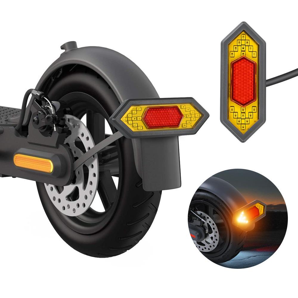 Electric Scooter Turn Signal Light Tail Lamp Brake Light with Steering Handle Compatible for Xiaomi M365 Electric Scooter