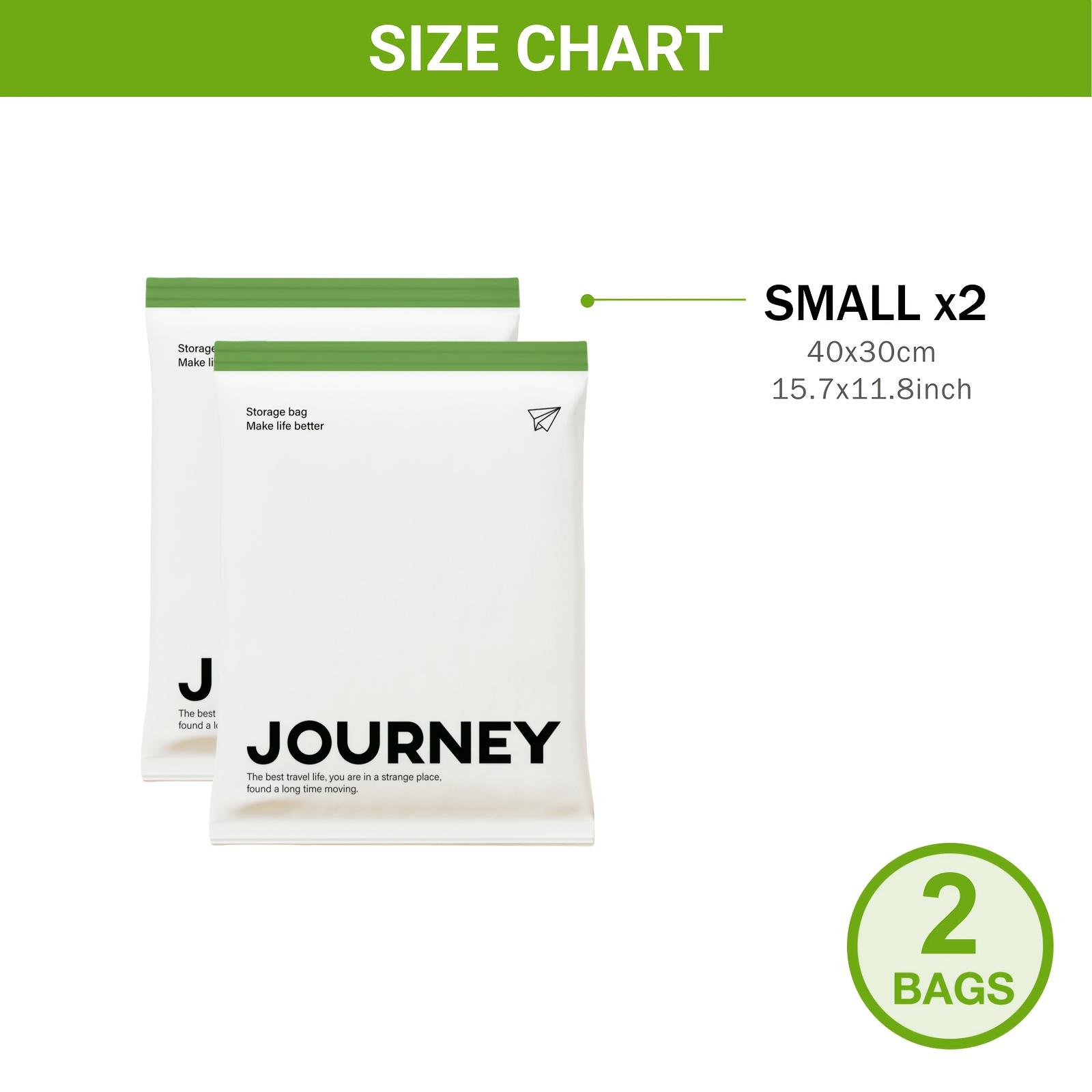 2pcs JOURNEY Compression Travel Bags - Space-Saving Plastic Zipper Pouches for Luggage Cruise Gear No Vacuum Pump Needed Portable for Travel Bags 659₽