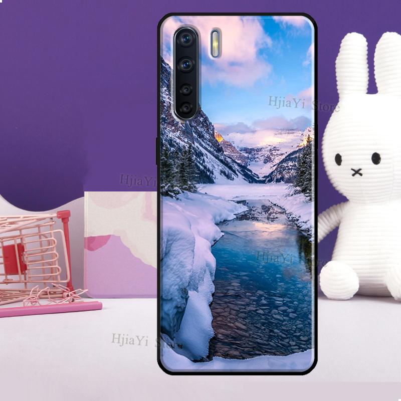 

Landscape Winter Light Snow Case For OPPO Reno 5 Lite 2Z 2F A5 A9 A53 A53S 2020 A52 A72 A1K A15 A83 A94 A74 A54 Coque OPPO Reno 2F