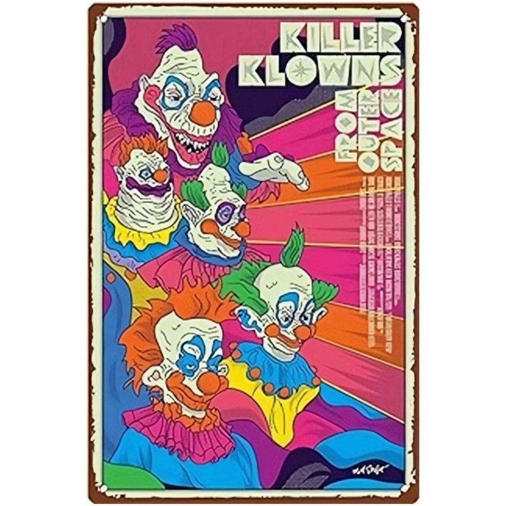 Halloween Metallschilder Killer Wanddekoration Plakette Vintage Kunst Poster Eisenmalerei für Man Cave Zuhause Café Garten Club Bar