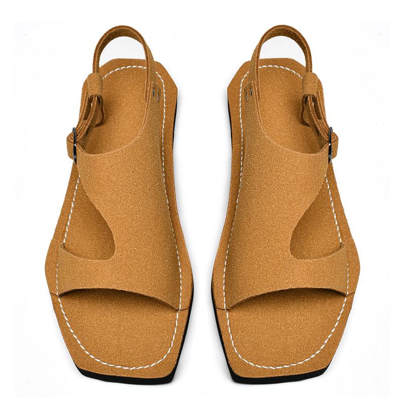 Fashion New Arrival Men's Leather Sandals Stylish Summer Slippers Hollow Fashion Beach Shoes Comfortable Outdoor Sandaly Leisure Sandals