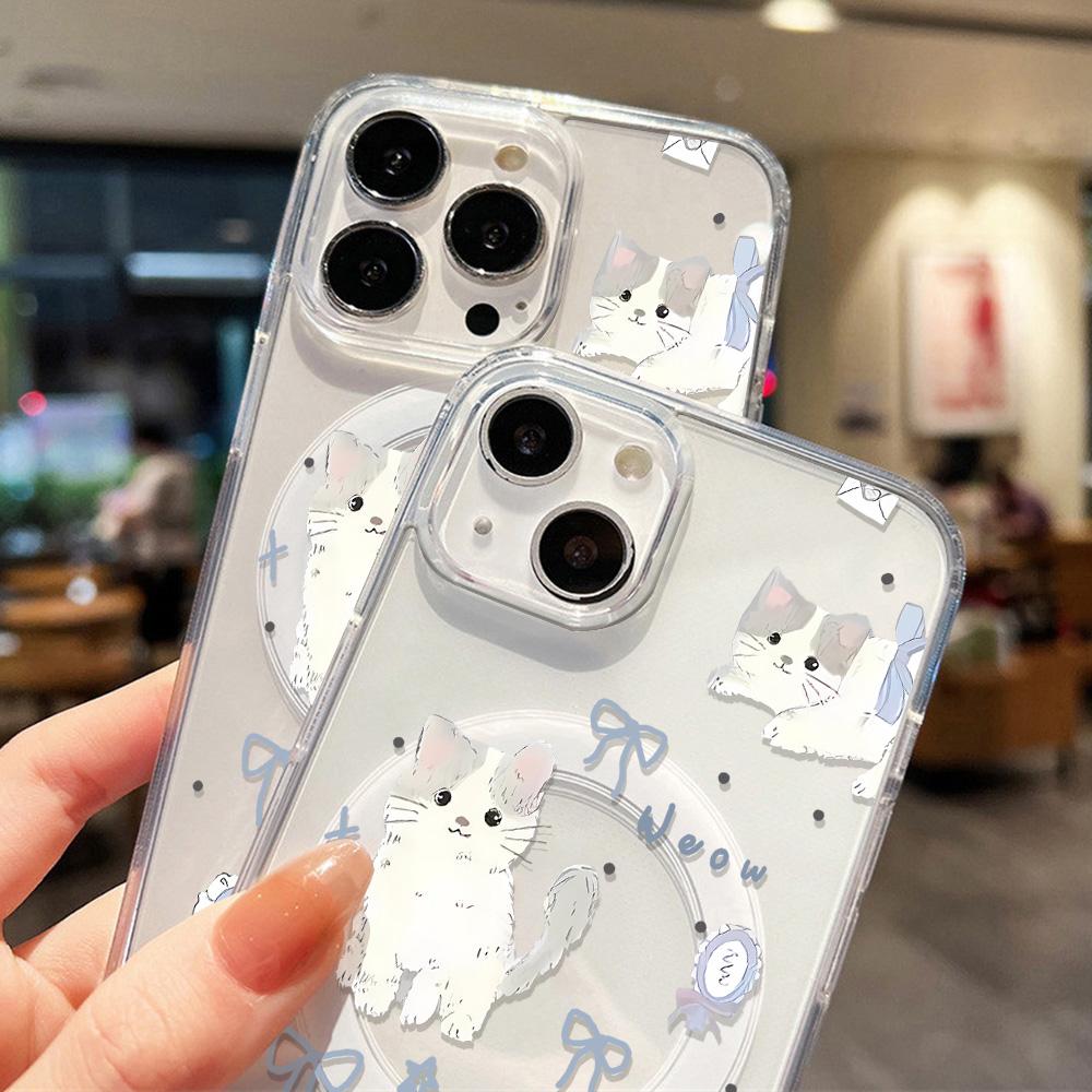 Magnetic Phone Case for iPhone 12 14 16 17 Pro 17 16 15 14 13 12 Pro Max  12 13 14 15  16 High Quality Shockproof Shell Full Protection Cute Style