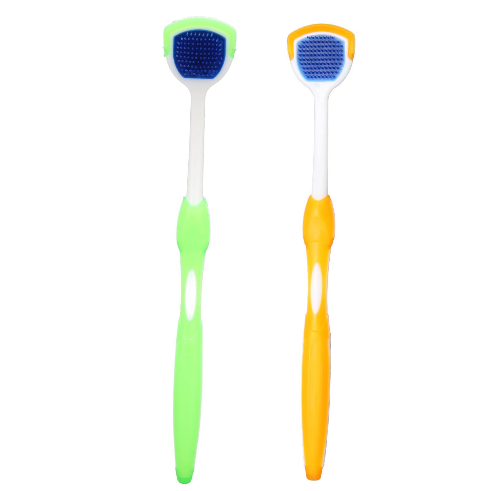 

10 шт. скребок для языка, эргономичный дизайн, силиконовый освежитель дыхания, средство для удаления зубного налета, очиститель языка f