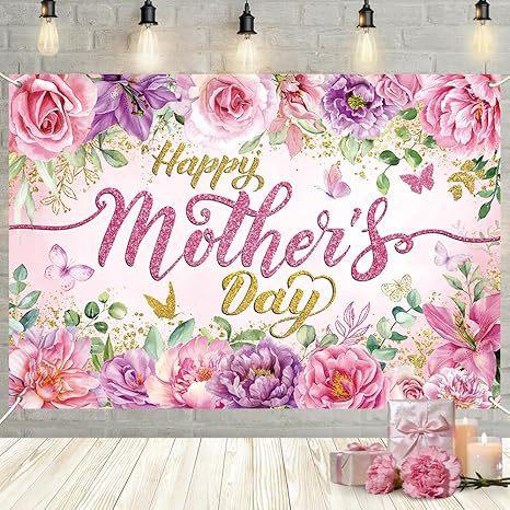 Flower Mother's Day Party Celebration Decorative Background Cloth Garden Arrangement Background