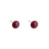 Ultra-white Red Bun Pearl Earrings Unique Retro Design Light Luxury Senior Sense Ear Hole-friendly Fashion Ear Jewelry