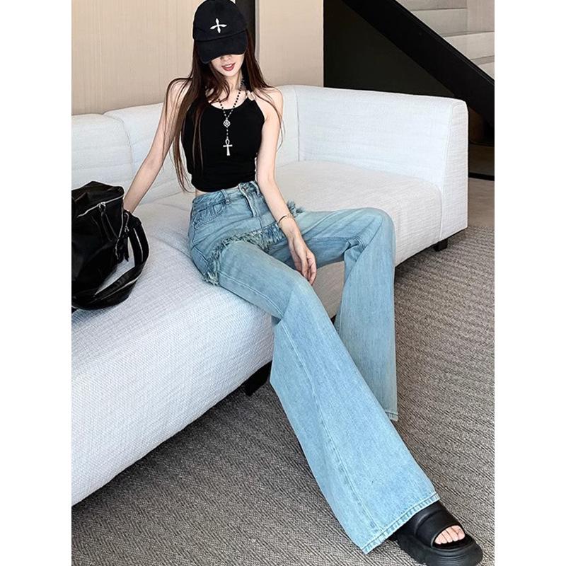

High Waist Slimming Flare Jeans with Fake Two-Piece Butt Cover - Spring/Summer 2025 Collection M