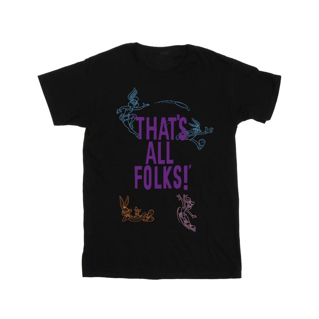 Looney Tunes Womens/Ladies That´s All Folks Cotton Boyfriend T-Shirt