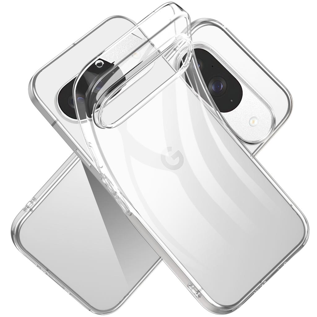 For Google Pixel 9/9 Pro Case Anti-Fingerprint Crystal Clear TPU Phone Cover