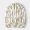 Fashion Luxury Plaid Pattern Ribbed Knitted Hat Winter Custom Logo 100% Wool Warm Women's Adult