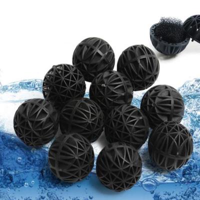 50 pezzi filtro per acquario palline di cotone biologico per pompa dell'aria contenitore acqua limpida