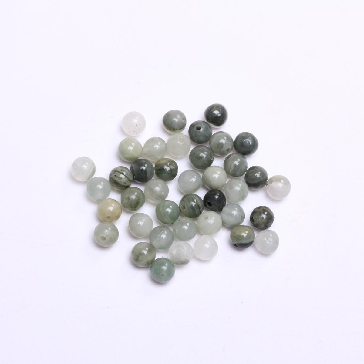 

4 6 8 10 мм свободные бусины DIY круглые зеленые травянистые камни для браслета ожерелья натуральные аксессуары ювелирные изделия изготовление брелока 4mm 40Pcs