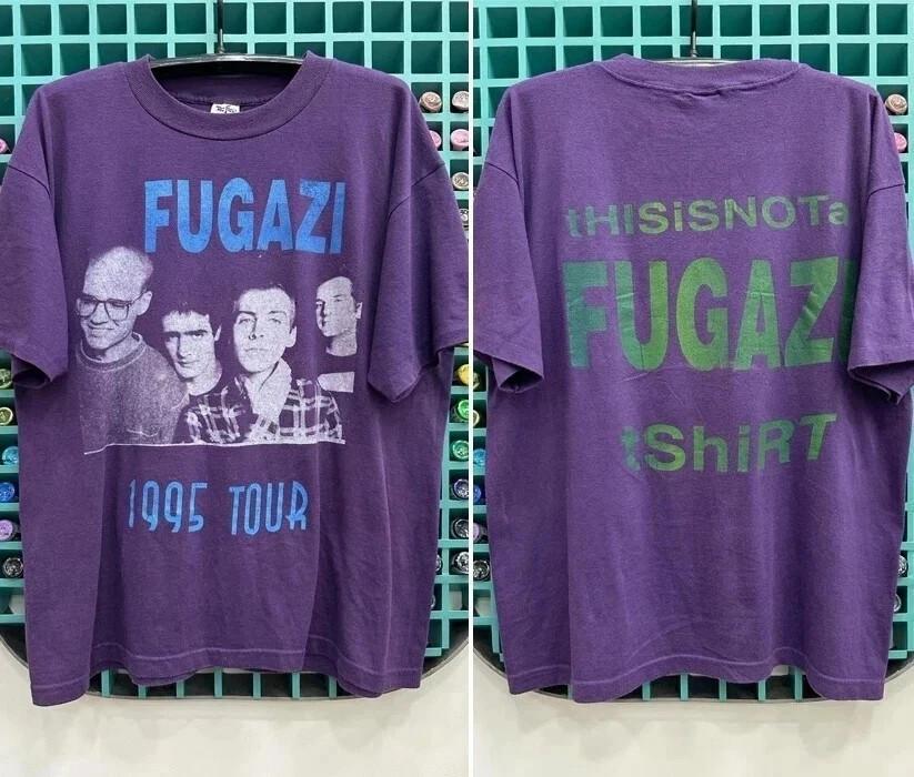 Fugazi 1995 Tour 2 Side Purple Short sleeve Unisex T shirt Remake S5XL Unisex T-Shirt XL