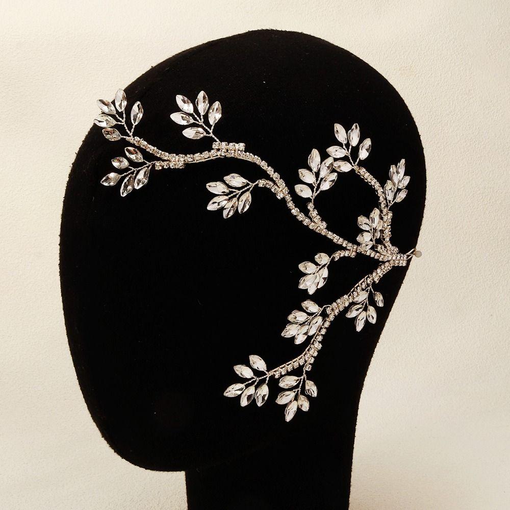 Crystal Bride Hairpin Branches Shape Wedding Headdress Fairy Bridal Hair Clip Hair Accessories