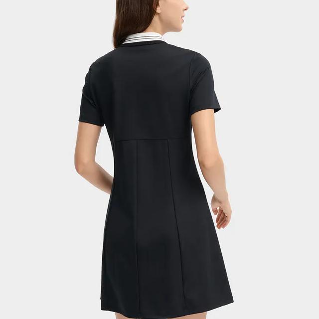 FILA Polo Pompido Center Collaboration Knitted Polo Dress Women Dresses Black F11W438307FBK