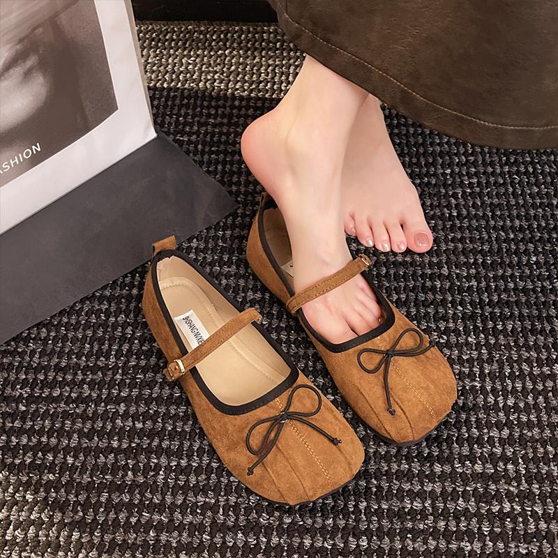 Fashion Shoes Woman Flats Bow-Knot Shallow Mouth Dress New Ballerinas Summer Butterfly Spring Butterfly-knot Mary Janes Shoes Woman Flat