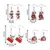 Creative Cartoon Kitten Earrings: Christmas Acrylic Pendants
