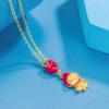Laos Sand Gold Plating Gold Strawberry Little Red Hat Pendant