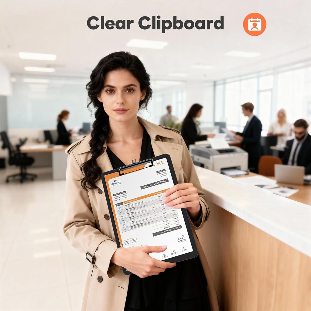 Plastic Clipboard Set of 2, 12.5 x 9'' Letter Size for Classroom, Students, Teacher, Nurse, A4 Black 8.5 x 11'' Clip Board with Low Profile Black